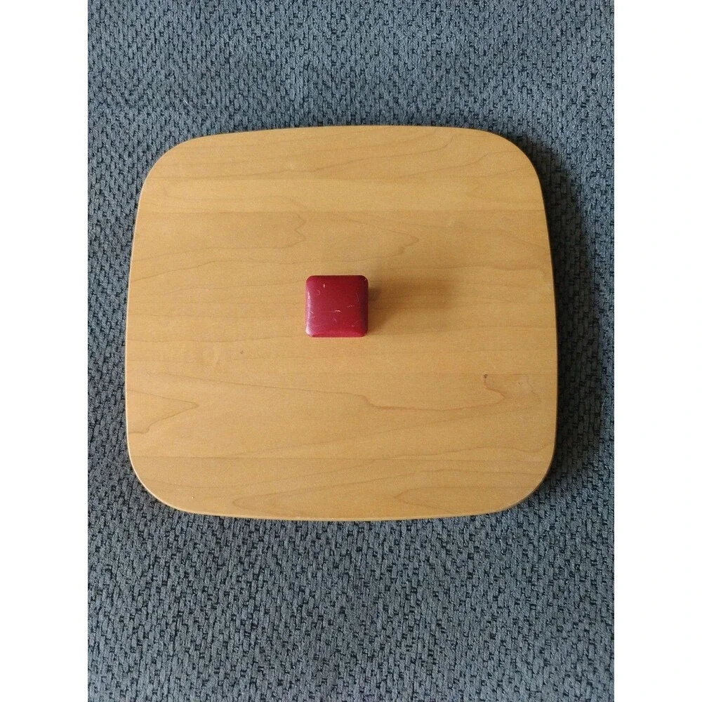 Longaberger WoodCrafts Lid 2000 Christmas Collection Deck The Halls Red Knob